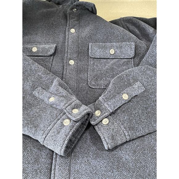Rugged Elements Men’s Size Large Blue Lumberjack Shirt Jacket Fleece Lined-EUC - Picture 7 of 12